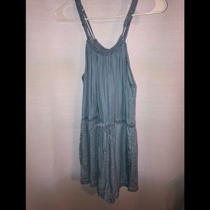 Forever 21 light wash romper